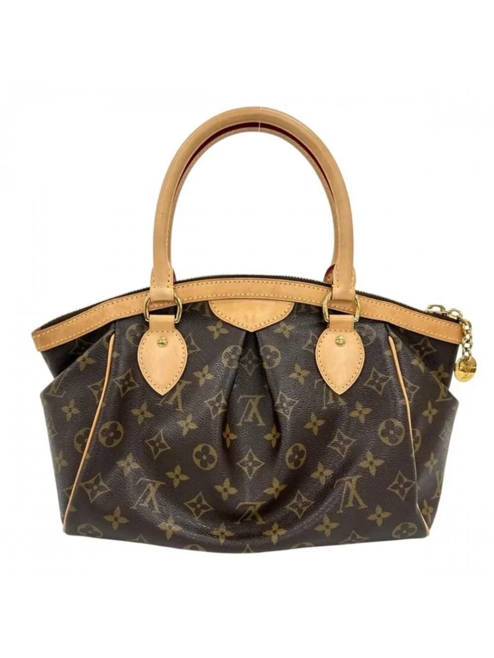 Louis Vuitton Handbag Tivoli PM Monogram Canvas Brown Gold